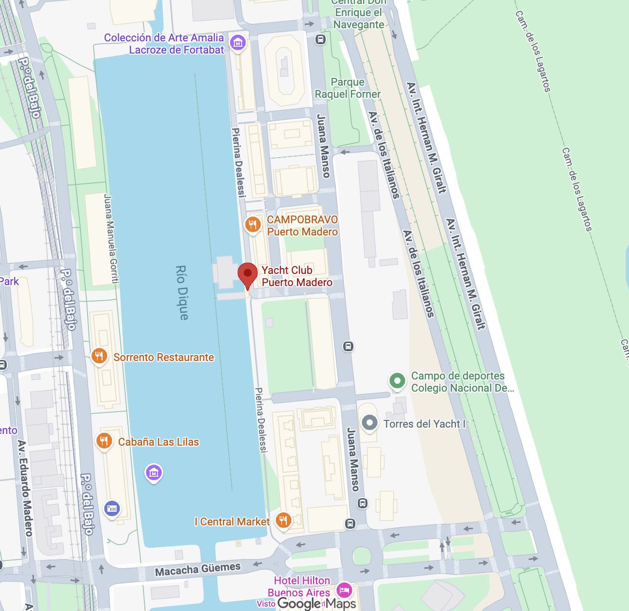 Yacht Club ubicación